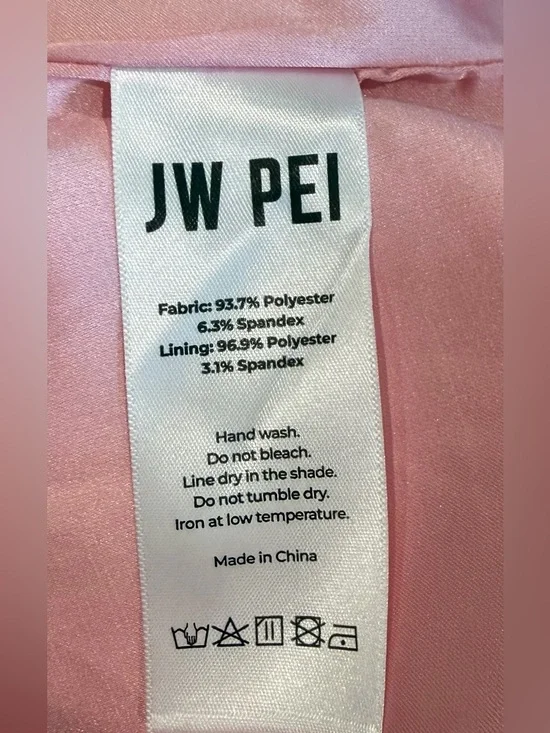 NWT JW Pei Elaina Pink Rosette Applique Mini Dress-Pink - Size 10 - Picture 10 of 12